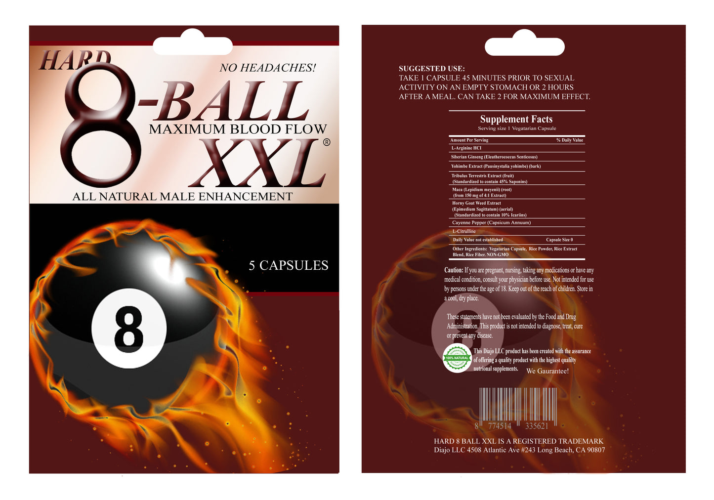 Hard 8 Ball XXL 10 Capsules